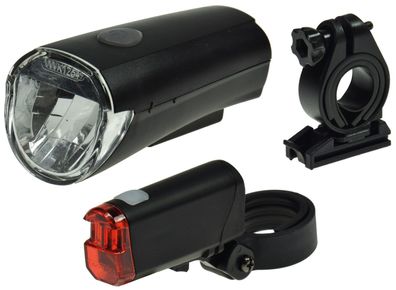 ChiliTec Fahrrad LED-Beleuchtungsset CFL 30 30Lux, StVZO zugelassen, Batteriebetrieb