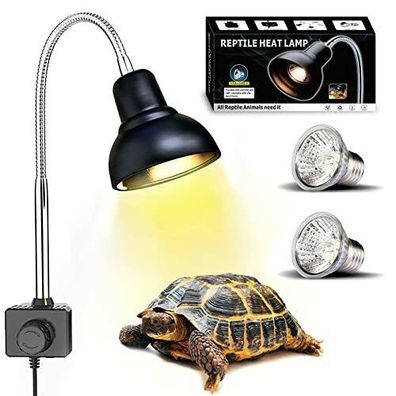 Schildkröte Wärmelampe LED Aquarium Reptilien 360°Schwenkklemme Schlange Eidechs