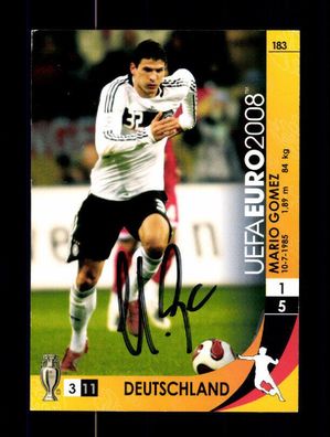 Mario Gomez Deutschland Panini Card Euro 2008 Original Signiert + A 226097