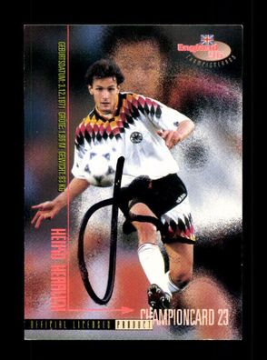 Heiko Herrlich Borussia Dortmund Panini Card Euro 1996 Original Sign. + A 226149