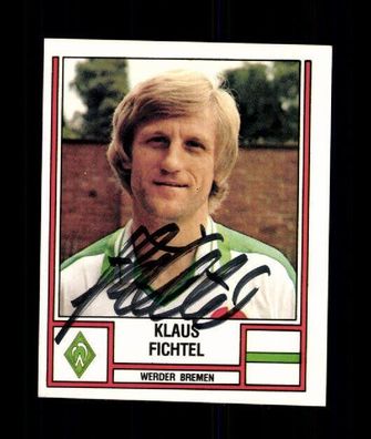 Klaus Fichtel Werder Bremen Panini Sammelbild 1982 Original + A 226628
