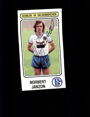 Norbert Janzon FC Schalke 04 Panini Sammelbild 1983 Original Signiert + A 226677