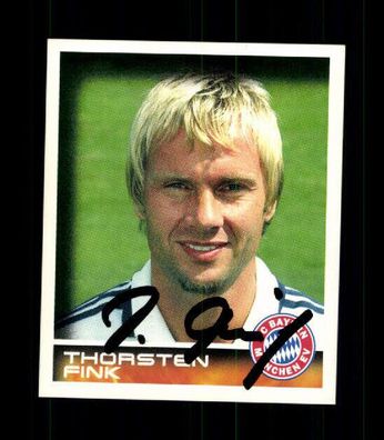 Thorsten Fink Bayern München Panini Sammelbild 2001 Original Sign+ A 226926