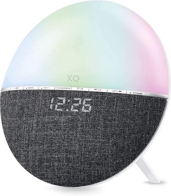 XQISIT Alarm Clock Sunrise Radiowecker Bluetooth Lautsprecher grau
