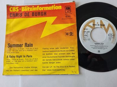 Chris de Burgh - Summer rain 7'' Vinyl Germany PROMO