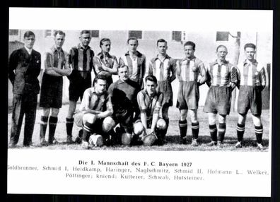 FC Bayern München Mannschaftskarte 1927-28