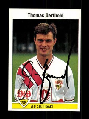 Thomas Berthold VfB Stuttgart Panini Sammelbild 1995 Original Sign.+ A 226818