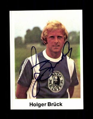 Holger Brück Bergmann Sammelbild Hertha BSC Berlin 1976-77 Signiert + A 226221