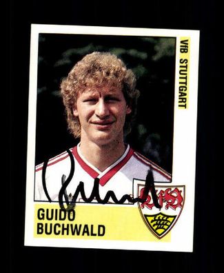 Guido Buchwald VfB Stuttgart Panini Sammelbild 1989 Original Sign + A 226450