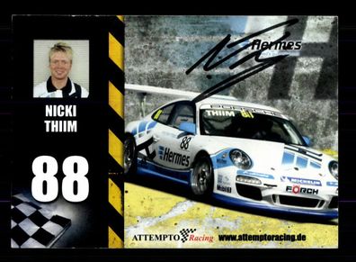 Nicki Thiim Motorsport Autogrammkarte Original Signiert + A 227172