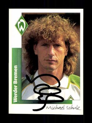 Michael Schulz Werder Bremen Panini Sammelbild 1996 Original Signiert + A 226810