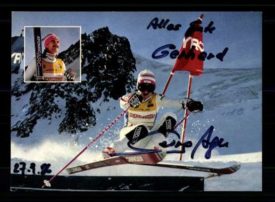 Georg Ager Autogrammkarte Originial Signiert Skialpine + A 226808