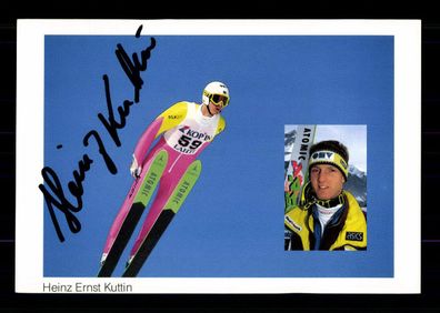 Heinz Ernst Kuttin Skispringen Autogrammkarte Original Signiert + A 227133