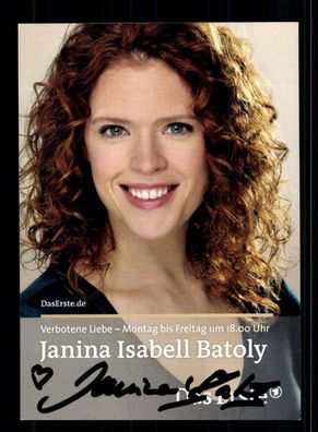 Janina Isabell Batoly Verbotene Liebe AUtogrammkarte Original Signiert + F 15142