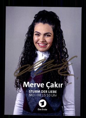 Merve Cakir Sturm der Liebe Autogrammkarte Original Signiert + F 15733