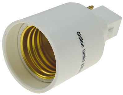 ChiliTec Lampensockel-Adapter, Kunststoff G24 auf E27, G24 universal d1, d2, d3