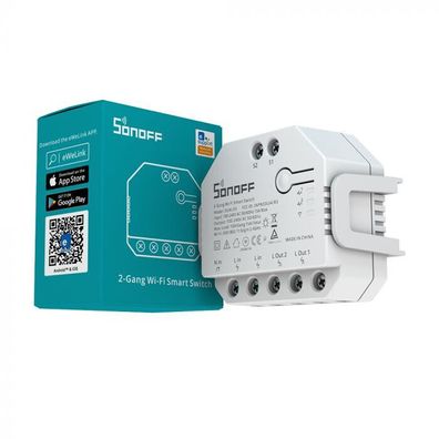 Sonoff Dual R3 Relais Smart Switch, 2-Kanal Schaltaktor, WiFi Smart Schalter