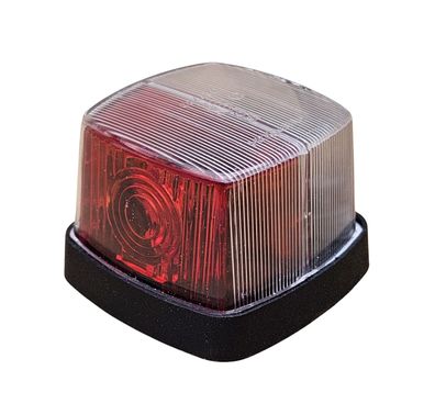 Aspöck Squarepoint Umrissleuchte rot/ weiss 21-5700-007 mit Leuchtmittel