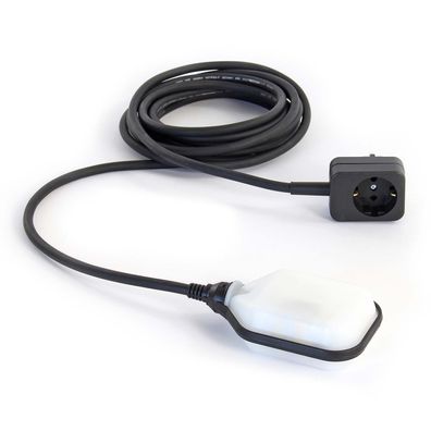 XPOtool Aquastop Schwimmerschalter Teiche 5m Kabel Überlaufschutz schwarz-weiß