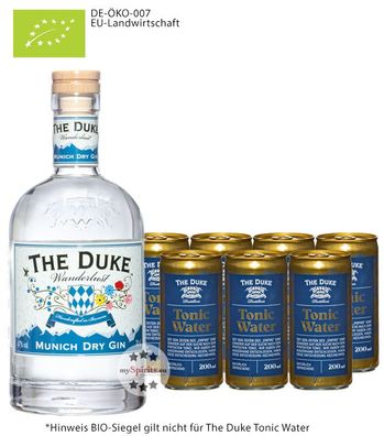 The Duke Wanderlust Gin Bio & The Duke Tonic Set (47 % Vol., 2,1 Liter) (47 % Vol., h