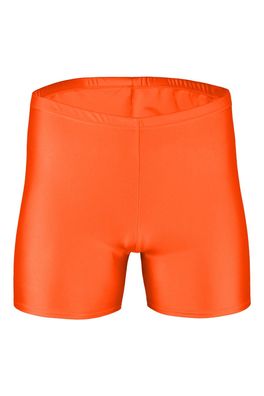 Herren Hotpant Orange Kurzradler Sporthose shorts kurze Hose stretch shiny