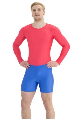 Herren Hotpant Royalblau Kurzradler Sporthose shorts kurze Hose stretch shiny