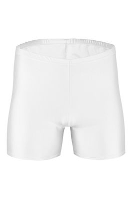 Herren Hotpant Weiß Kurzradler Sporthose shorts kurze Hose stretch shiny
