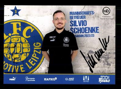 Silvio Schoenke Autogrammkarte Lokomotive Leipzig 2022-23 Original Signiert