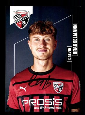 Calvin Brackelmann Autogrammkarte FC Ingolstadt 2022-23 Original Signiert