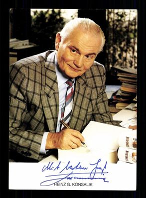 Heinz g. Konsalik 1921-1999 Original Signiert Schriftsteller # BC 199658