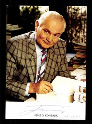 Heinz g. Konsalik 1921-1999 Original Signiert Schriftsteller # BC 199660