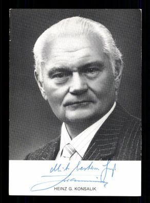 Heinz g. Konsalik 1921-1999 Original Signiert Schriftsteller # BC 199663