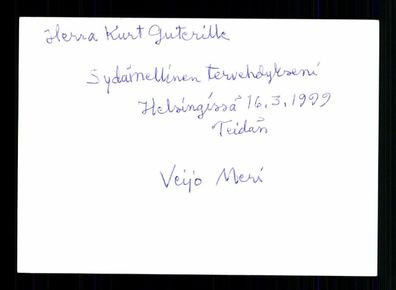 Veijo Meri 1928-2015 Original Signiert Schriftsteller # BC 199679
