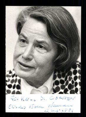 Elisabeth Noelle Neumann 1916-2010 Professorin UNI Mainz Signiert # BC 199699