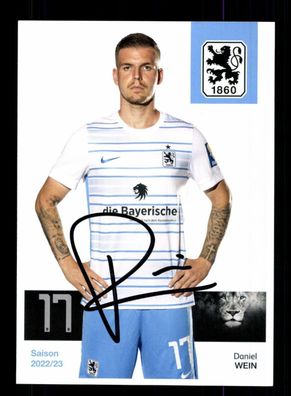 Daniel Wein Autogrammkarte TSV 1860 München 2022-23 Original Signiert