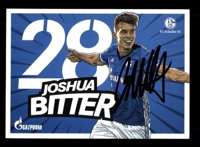 Joshua Bitter Autogrammkarte FC Schalke 04 2016-17 Original Signiert