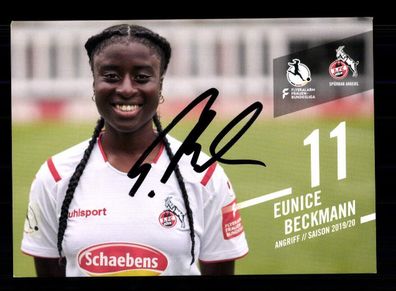 Eunice Beckmann Autogrammkarte 1 FC Köln 2019-2020 Original Signiert