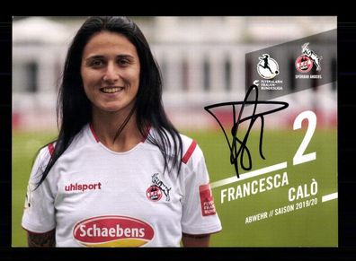 Francesca Calo Autogrammkarte 1 FC Köln 2019-2020 Original Signiert