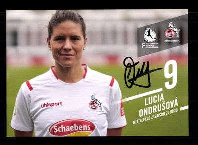 Lucia Ondrusova Autogrammkarte 1 FC Köln 2019-2020 Original Signiert