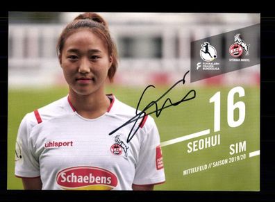 Seohui Sim Autogrammkarte 1 FC Köln 2019-2020 Original Signiert