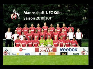 Original Mannschaftskarte 1. FC Köln 2010-11 ohne Unterschrift
