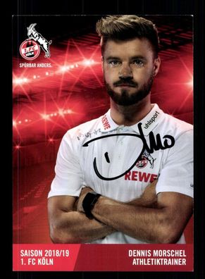 Dennis Morschel Autogrammkarte 1 FC Köln 2018-19 Original Signiert