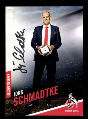 Jörg Schmadtke Autogrammkarte 1 FC Köln 2016-17 Original Signiert