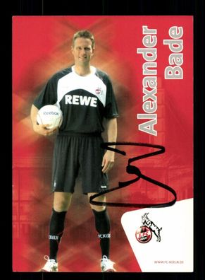 Alexander Bade Autogrammkarte 1 FC Köln 2009-10 Original Signiert