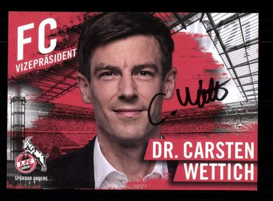 Carsten Wettich Autogrammkarte 1 FC Köln 2020-21 Original Signiert