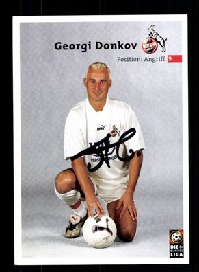 Georgi Donkov Autogrammkarte 1 FC Köln 2000-01 Original Signiert