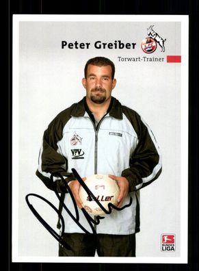 Peter Greiber Autogrammkarte 1 FC Köln 2002-03 Original Signiert