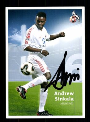 Andrew Sinkala Autogrammkarte 1 FC Köln 2005-06 Original Signiert