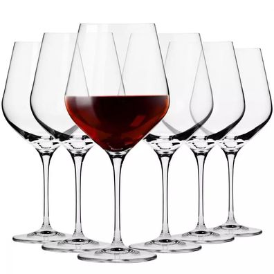Krosno Splendour Gläser für Rotwein Wein | Set 6 | 860 ml | Spülmaschine