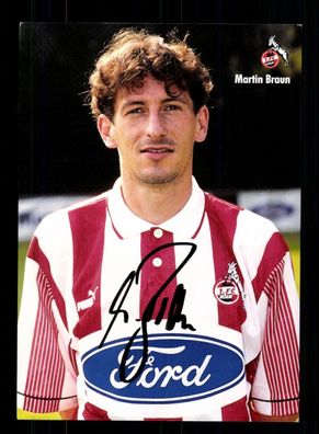 Martin Braun Autogrammkarte 1 FC Köln 1995-96 Original Signiert